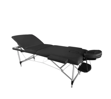KarmaBluffPortableMassageTableFrontAngleViewBlack