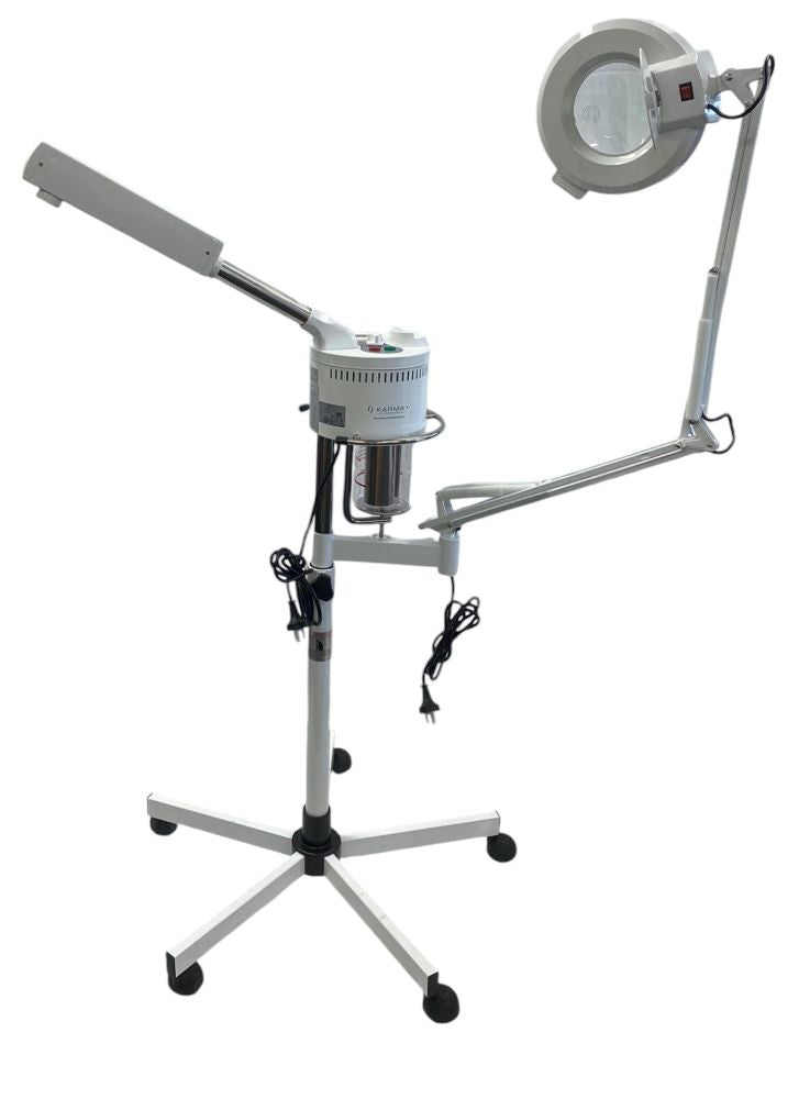 KarmaCompactFacialSteamerwithOzonewithLEDMagnifyingLampFrontView