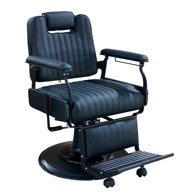 KarmaHawthornBarberChairBlackFrontAngleView