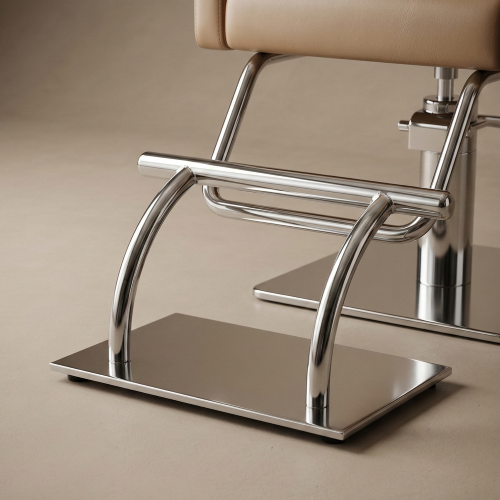 Heavy-duty stainless steel professional salon footrests suitable for Australian hairdressing styling stations and barbershops