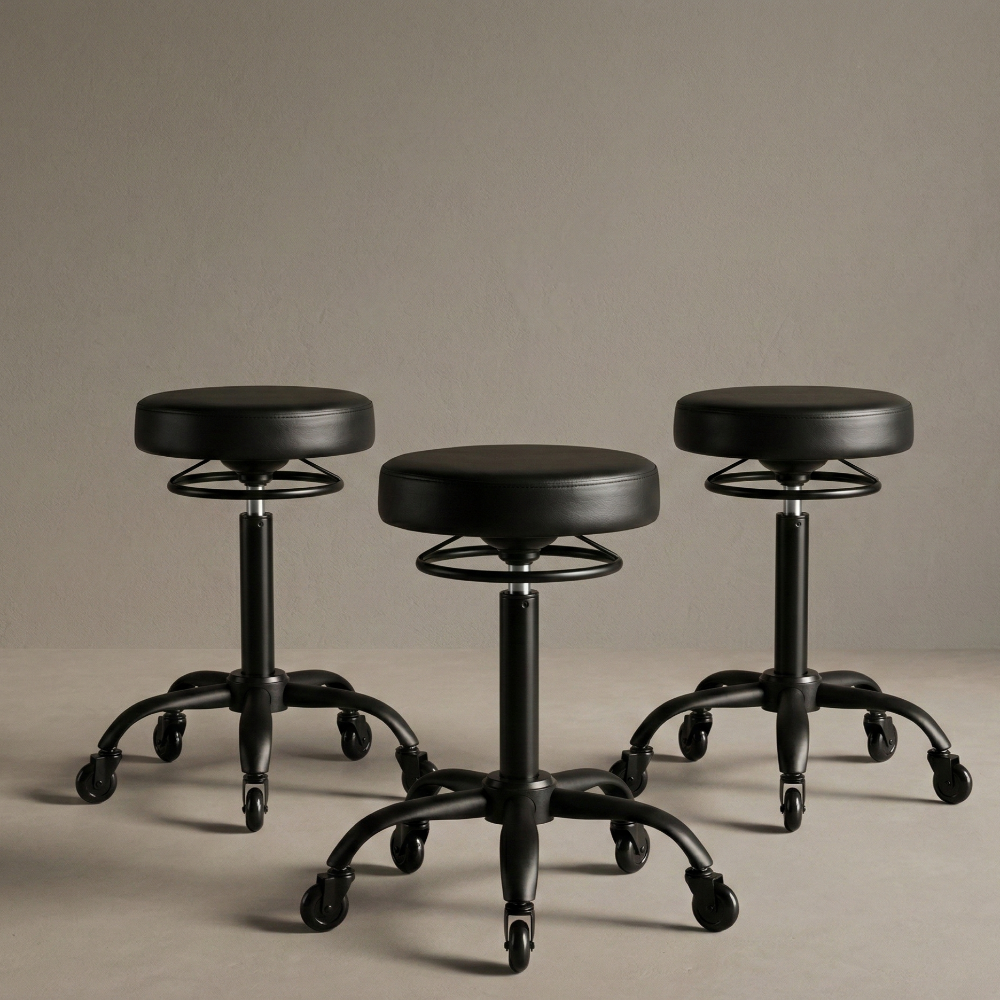 Professional ergonomic salon stools and saddle chairs for Australian hair stylists and beauty therapists