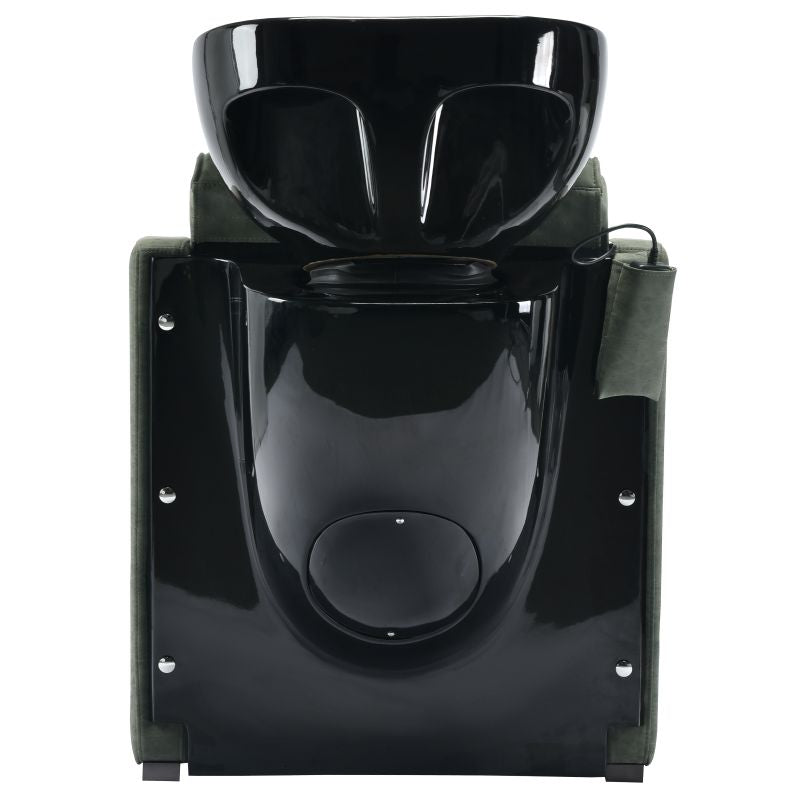 Professional salon shampoo unit with shiatsu massage and ceramic basin