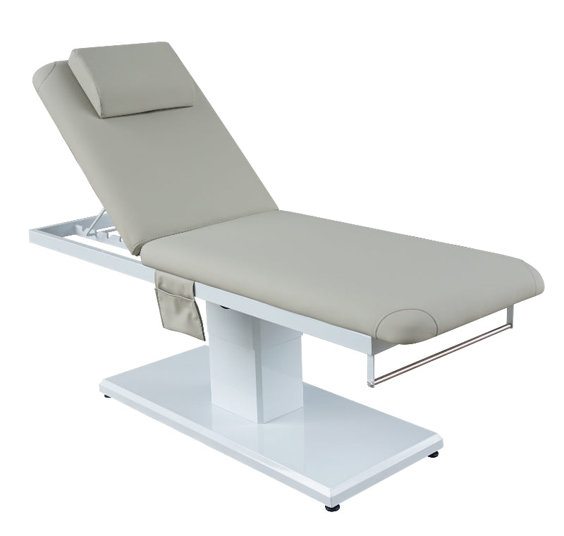 ElevateProElectricTreatmentBedBE27FrontAngleViewLatte