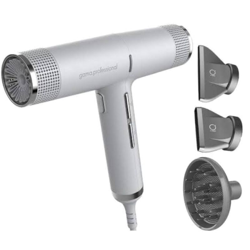 IQ_GAMA_PROFESSIONAL_PERFETTO_INTELLIGENT_HAIR_DRYER_GREY_Front_Angle_View