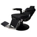 KARMACHANDLERBARBERCHAIRFrontAngleViewBackrestReclinedBlack