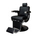 KARMACHANDLERBARBERCHAIRLeftFrontViewAngleBlack