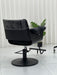 KarmaBatemansBaySalonChairBlackBackAngleViewWithProtector