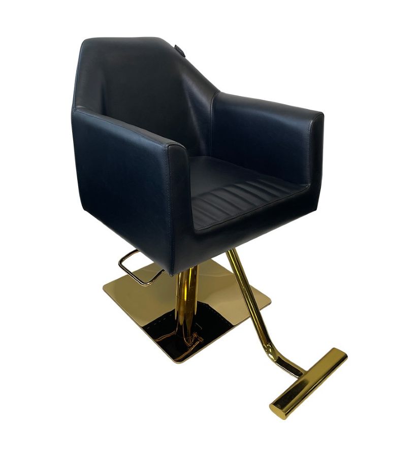 KarmaByronBaySalonChairFrontAngleViewBlack