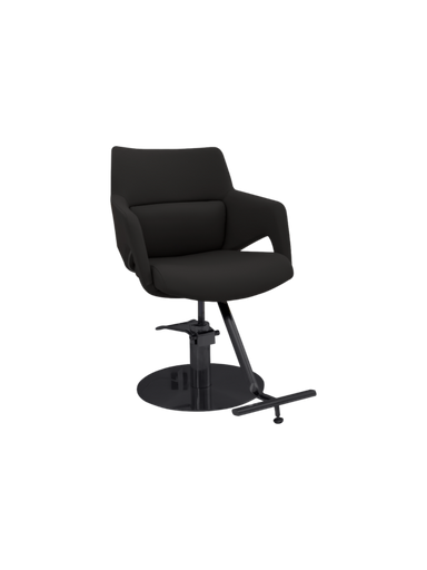 KarmaCessnockSalonChairBlackFrontAngleView