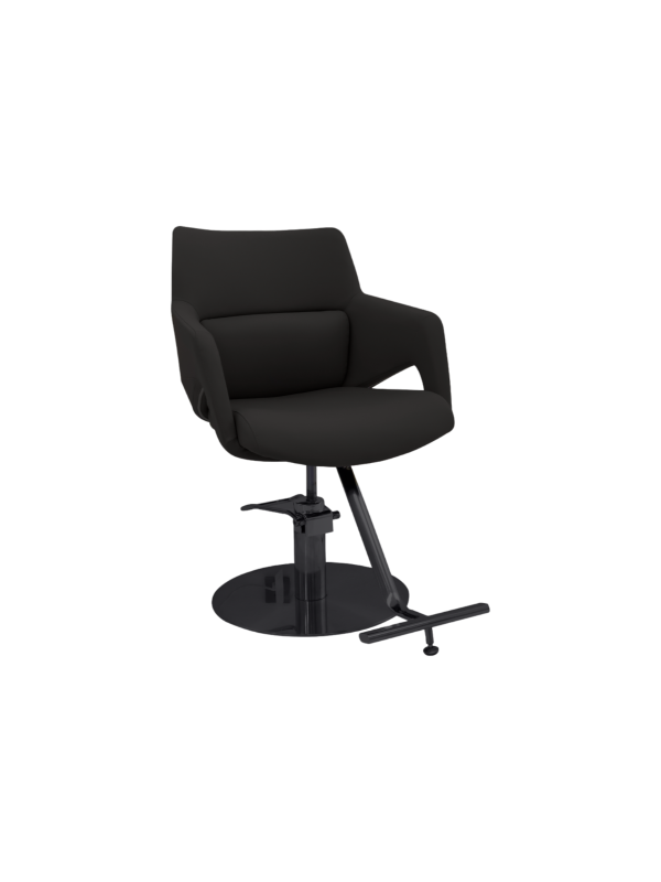 KarmaCessnockSalonChairBlackFrontAngleView