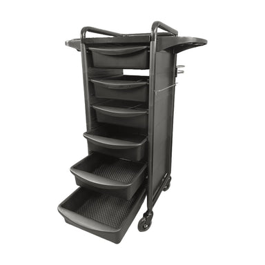 KarmaDarwinHairdressingTrolleyBlackFrontAngleView