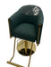 KarmaEdenSalonChairFrontAngleViewPlasticProtectorGreenGold