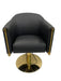 KarmaEdenSalonChairFrontViewBlackGold