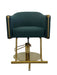 KarmaEdenSalonChairFrontViewGreenGold