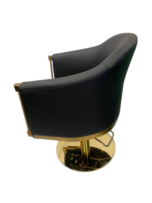 KarmaEdenSalonChairSideViewBlackGold