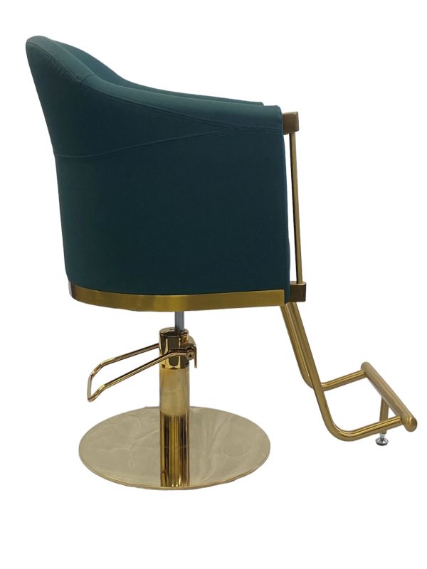 KarmaEdenSalonChairSideViewGreenGold