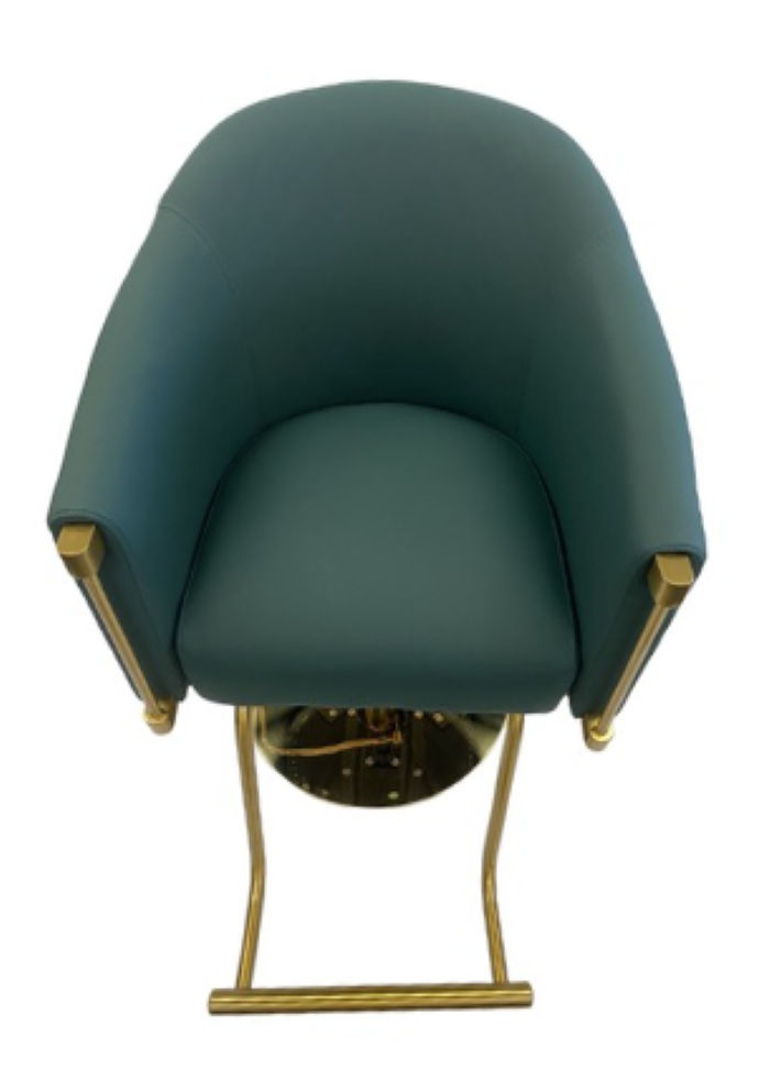 KarmaEdenSalonChairTopViewGreenGold