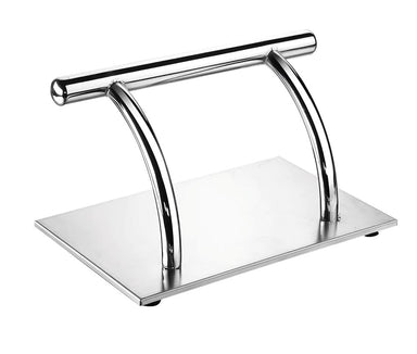 KarmaFootRestStainlessSteelFrontAngleView