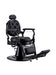 KarmaGoldCoastBarberChairFrontAngleViewSolidBlack