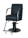 KarmaGosfordSalonChairFrontAngleViewFootrestOutBlack