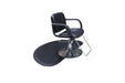 KarmaHairSalonMatRoundBaseFrontAngleViewBlack