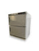 KarmaHotTowelCabinet32LWhiteFrontAngleView