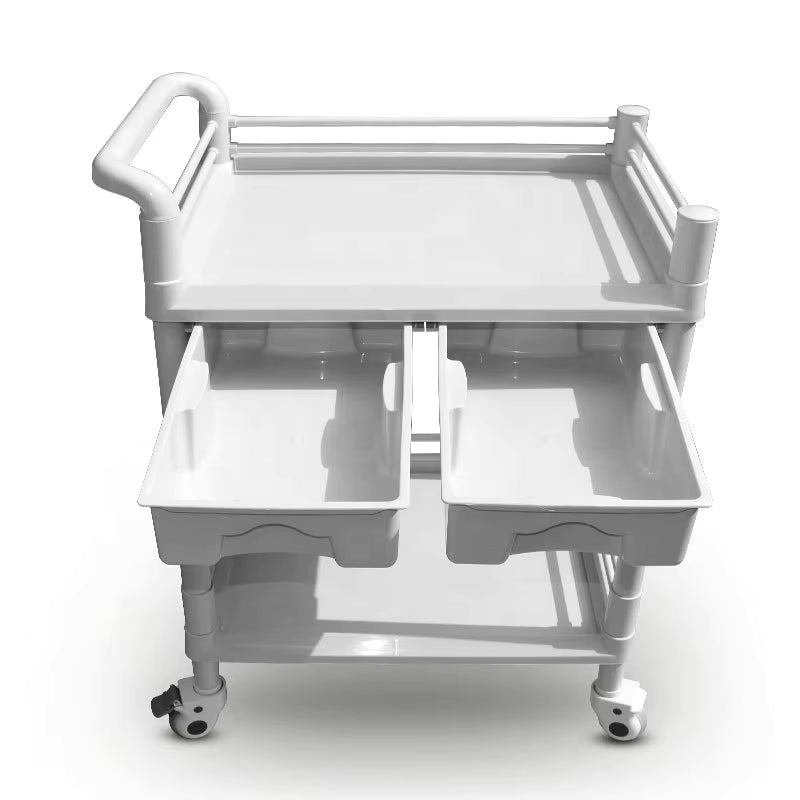 KarmaLimmen3TierBeauty-MedicalTrolleyLargeTopViewDrawersOut