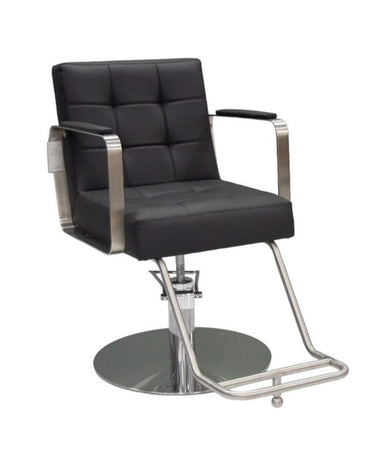 KarmaLithgowSalonChairFrontAngleViewBlack