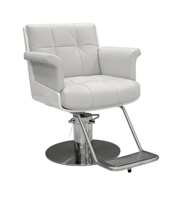 KarmaNowraSalonChairGreyFrontAngleView