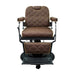 KarmaPaddingtonBarberChairFrontViewBackrestDownBrown