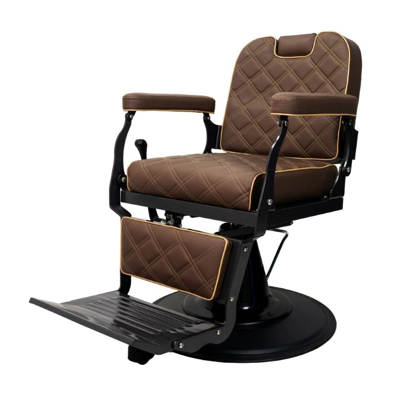 KarmaPaddingtonBarberChairLeftFrontAngleViewBrown