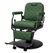 KarmaPaddingtonBarberChairLeftFrontAngleViewGreen