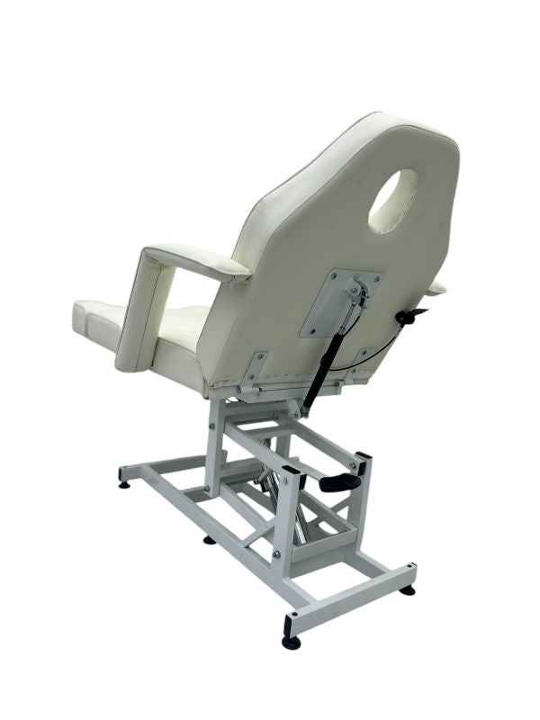 KarmaTaupoHydraulicBeautyBedBackViewTiltWhite