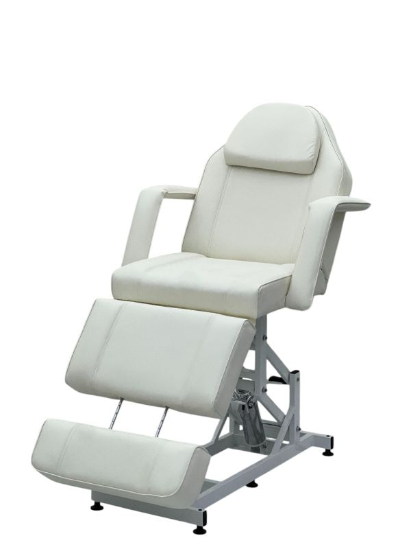 KarmaTaupoHydraulicBeautyBedFrontAngleViewWhite