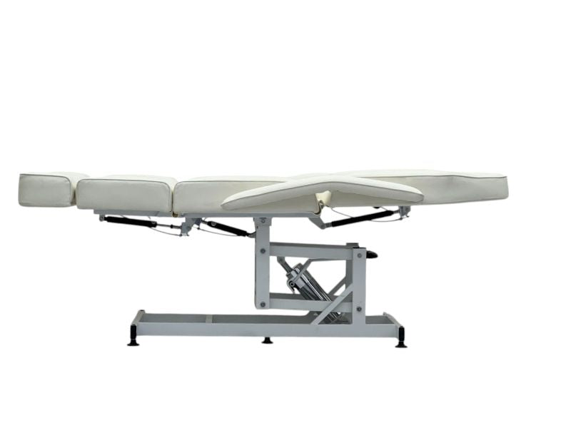 KarmaTaupoHydraulicBeautyBedSideViewFlatWhite