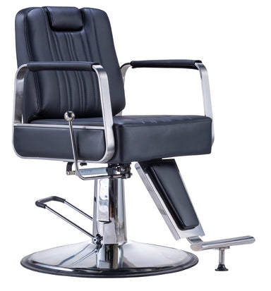 KarmaWollongongSalonChairBlackFrontAngleView