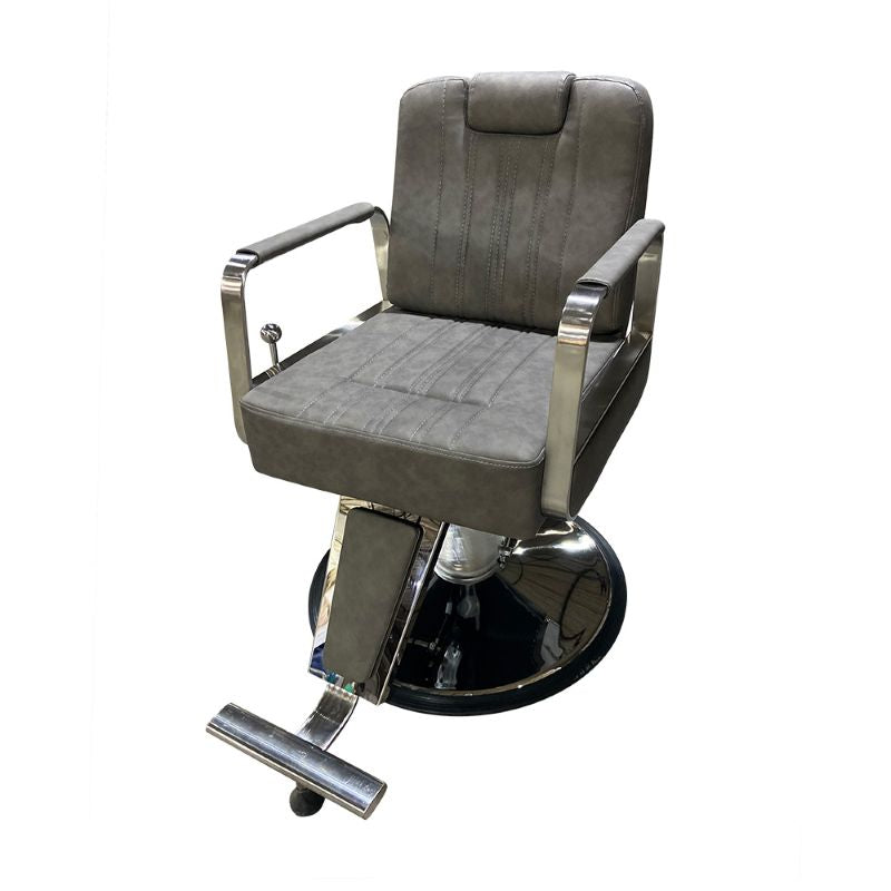 KarmaWollongongSalonChairGreyLeftFrontAngleView