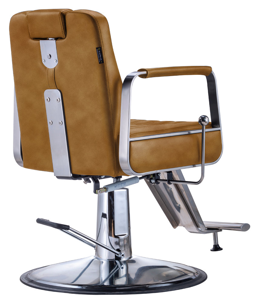 KarmaWollongongSalonChairTanBackAngleView