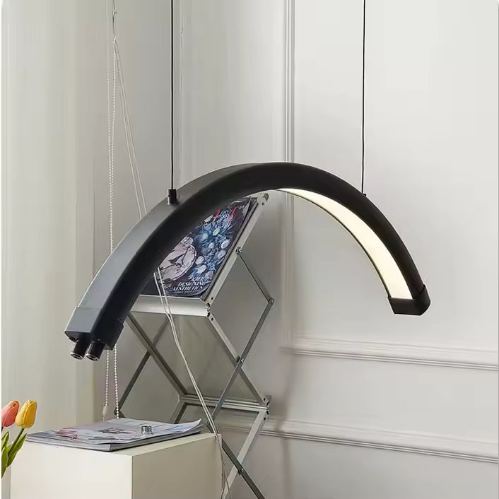 Karma_LED_28_Ceiling_Mounted_Lamp_Black_Top_Light_View