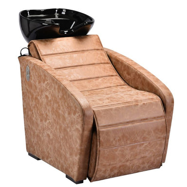 Apollo shiatsu reclining salon shampoo basin unit in desert upholstery