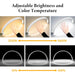 Comparison of the Arch LED nail lamp light settings from 3200K warm to 5600K daylight and dimming levels
