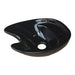 Black tilting ceramic basin designed for salon shampoo lounges