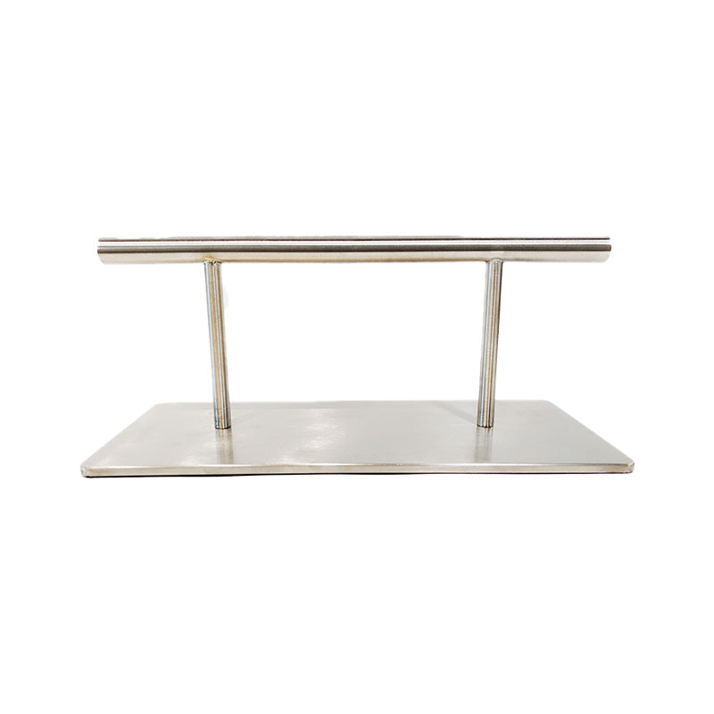 Stainless steel floor mounted salon and barber footrest