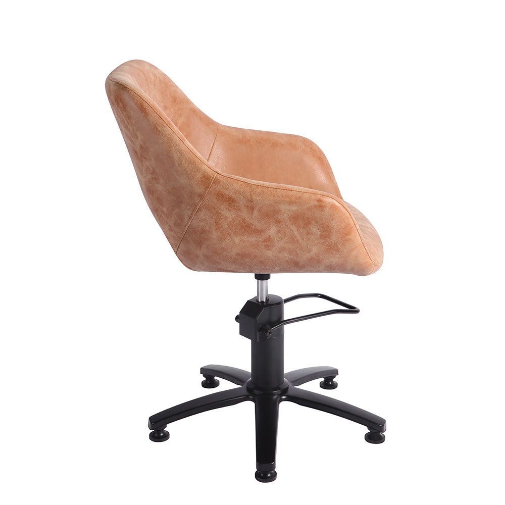 Side view of desert professional salon styling chair with modern design