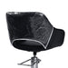 Styling chair protective cover fitted on Bridget styling chair back for salon chemical protection