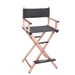 Rose coloured makeup artist chair for salon and studio use