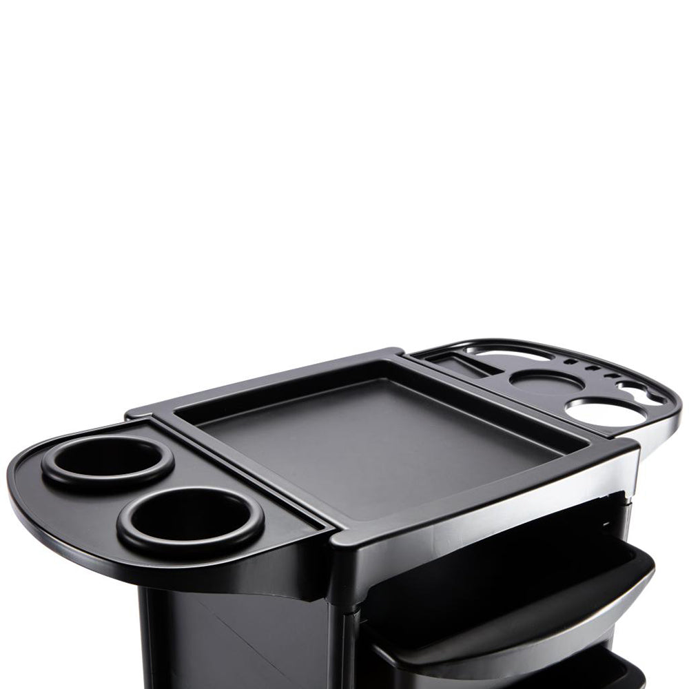 Top tray of Carlos professional salon trolley for easy tool access