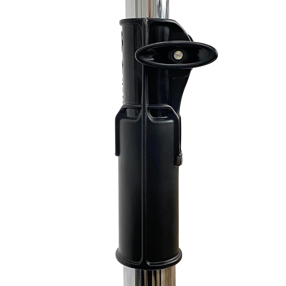 Height adjustable chrome pole and locking mechanism for Ceriotti MEC salon dryer