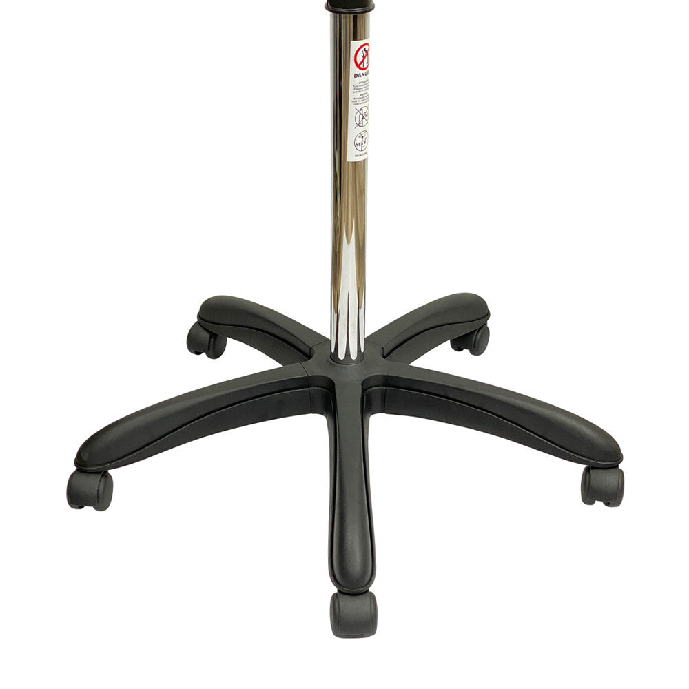 Durable black five-point star base with castors for Joiken Ceriotti MEC pedestal dryer