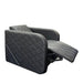 Reclining salon shampoo unit with diamond pattern vinyl and extended manual footrest